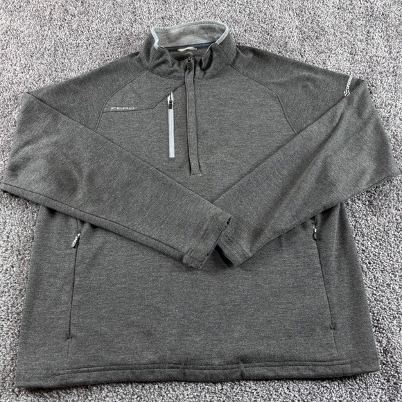 zero restriction Other - Zero Restriction Golf Jacket Mens L Gray 1/2 Zip Performance *Company Logo*